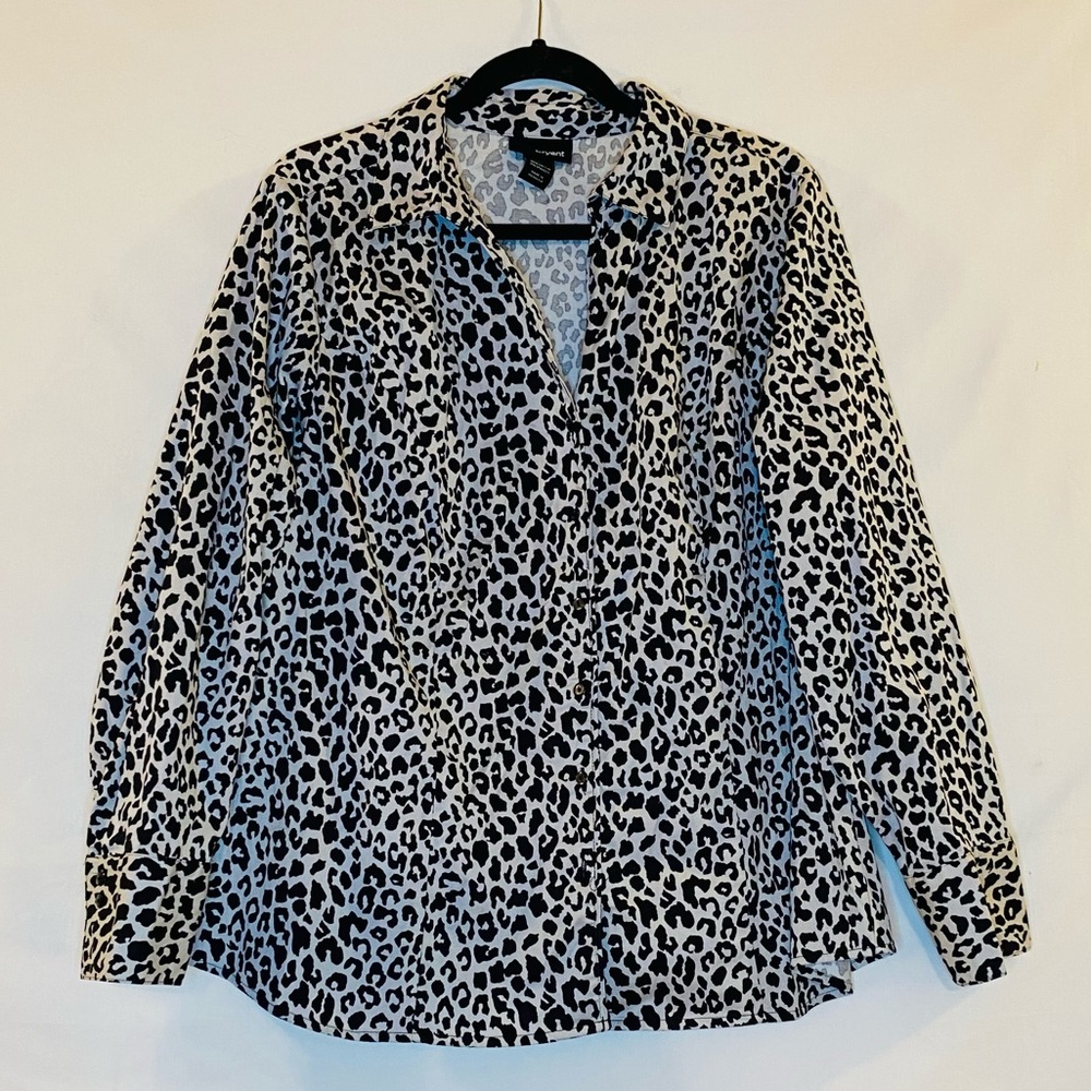 Lane Bryant Button Down Cheetah Print sz 20